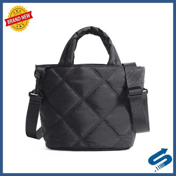 Handbags - Mini Crossbody Bag with 7+ Pockets, Nylon, Adjustable Strap